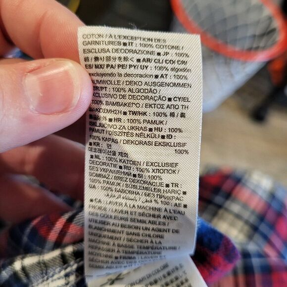 GAP Classic Fit Button Up Light Weight Flannel Plaid Shirt Mens Size Large - Picture 4 of 8